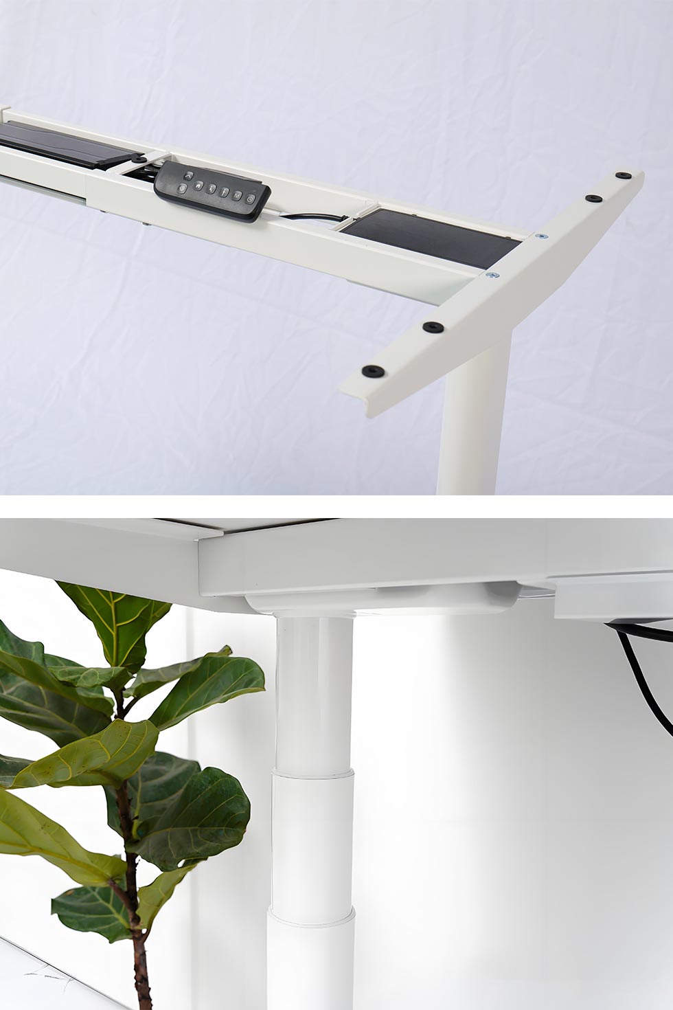Circular Electric Lift Desk Stand